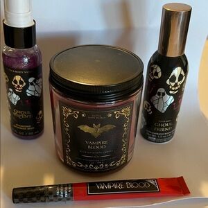 Bath & Body Works Vampire Blood Scented Candle Ghoul Friend Diamond Shimmer Mist